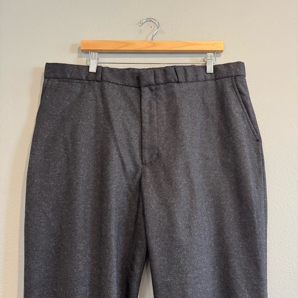 Polo By Ralph Lauren Wool Blend Trousers Dark Gray Flat Front Old Money 38X32 - Picture 3 of 7
